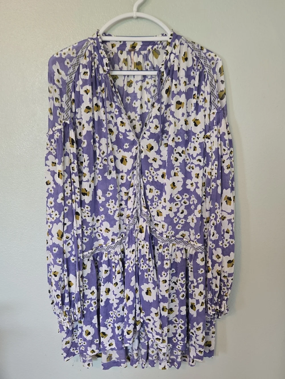 Free People | Love Letter Lavender Tunic Top Mini Dress Size Small
